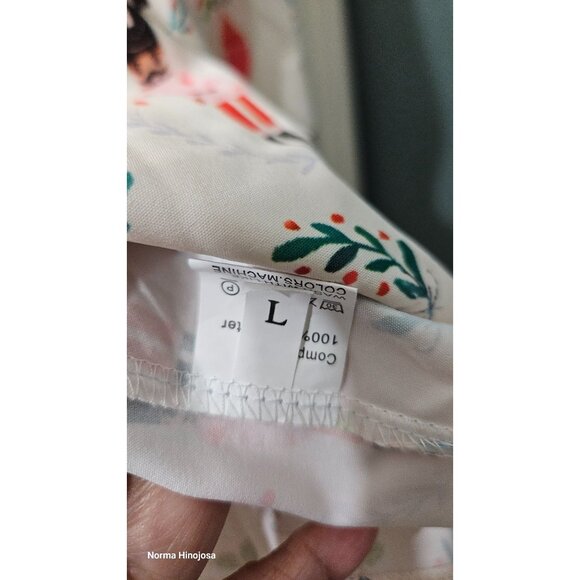 Nutcracker Soldier Print Pajama Top With Red Ribbon Cuffs & Pocket Button-Up Sty - Picture 7 of 7